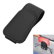 Car Sun Visor Glasses Holder Multifunctional Card Clip Storage Rack(Black)
