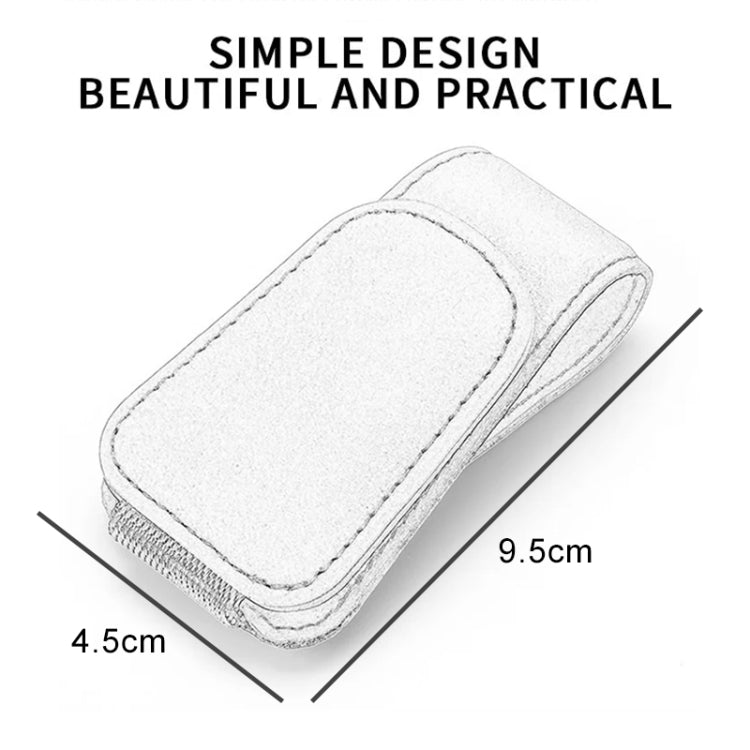 Car Sun Visor Glasses Holder Multifunctional Card Clip Storage Rack(Creamy Yellow)