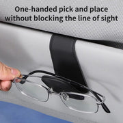 Car Sun Visor Glasses Holder Multifunctional Card Clip Storage Rack(Blue)
