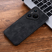 For Huawei Pura 70 AZNS 3D Embossed Skin Feel Phone Case(Black)