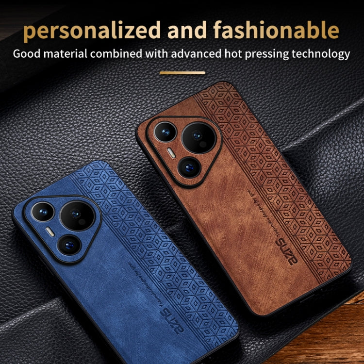 For Huawei Pura 70 AZNS 3D Embossed Skin Feel Phone Case(Black)