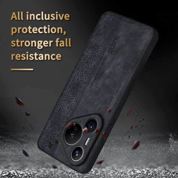 For Huawei Pura 70 AZNS 3D Embossed Skin Feel Phone Case(Black)