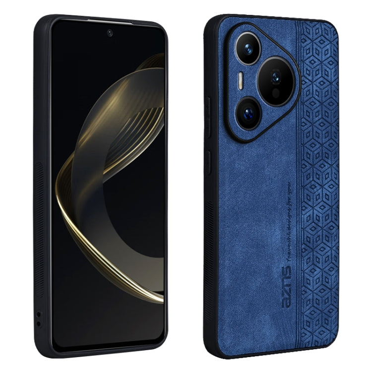 For Huawei Pura 70 AZNS 3D Embossed Skin Feel Phone Case(Sapphire Blue)