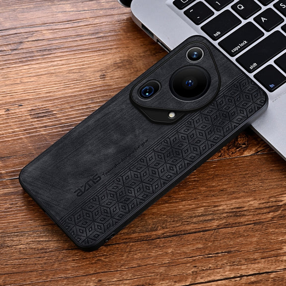 For Huawei Pura 70 Ultra AZNS 3D Embossed Skin Feel Phone Case(Black)