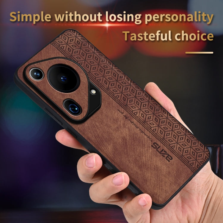 For Huawei Pura 70 Ultra AZNS 3D Embossed Skin Feel Phone Case(Black)