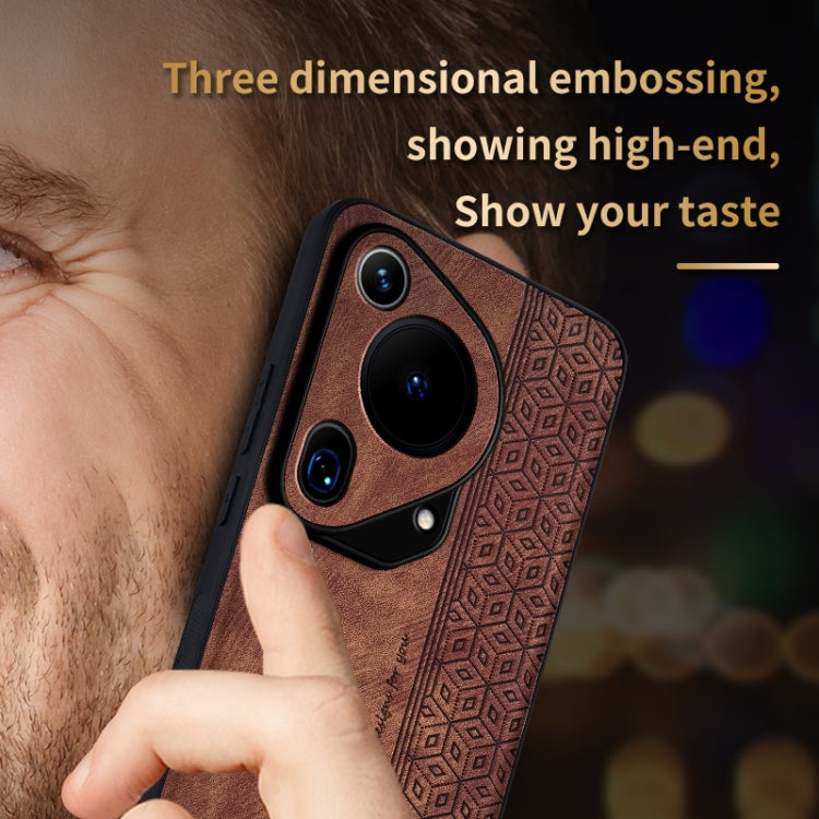 For Huawei Pura 70 Ultra AZNS 3D Embossed Skin Feel Phone Case(Black)