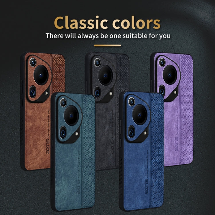 For Huawei Pura 70 Ultra AZNS 3D Embossed Skin Feel Phone Case(Black)