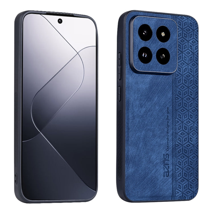 For Xiaomi 14 Pro AZNS 3D Embossed Skin Feel Phone Case(Sapphire Blue)