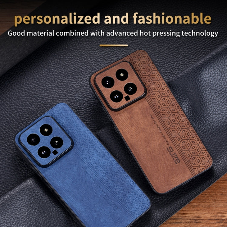 For Xiaomi 14 AZNS 3D Embossed Skin Feel Phone Case(Black)
