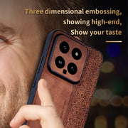 For Xiaomi 14 AZNS 3D Embossed Skin Feel Phone Case(Black)