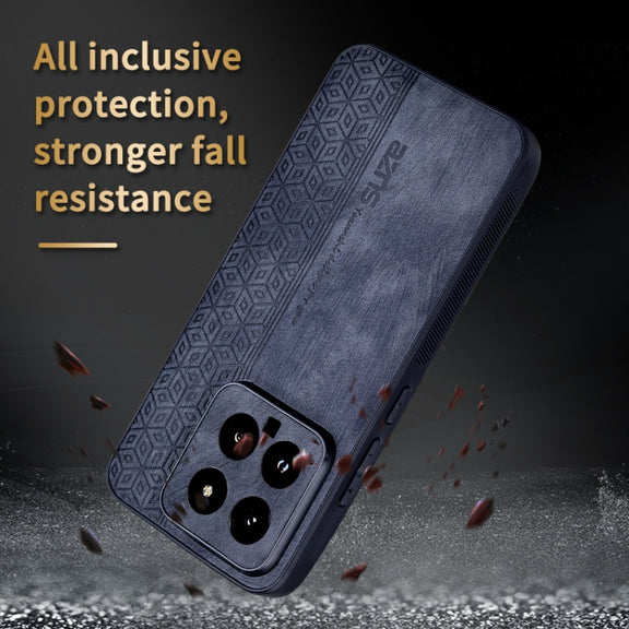 For Xiaomi 14 AZNS 3D Embossed Skin Feel Phone Case(Black)