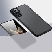 For Samsung Galaxy A25 5G Armor Clear TPU Hybrid PC Phone Case(Matte Black)