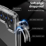 For Samsung Galaxy A25 5G Armor Clear TPU Hybrid PC Phone Case(Matte Black)
