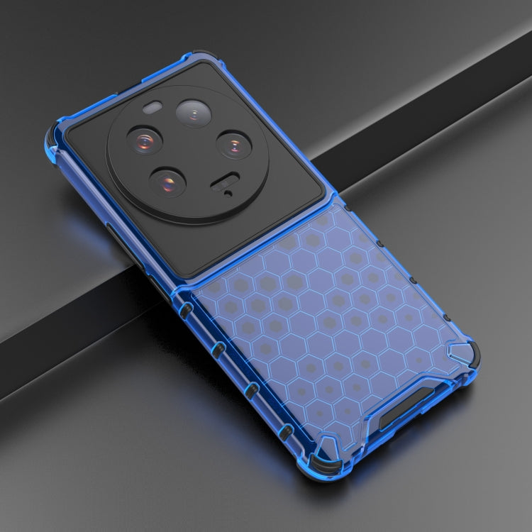 For Xiaomi 13 Ultra Shockproof Honeycomb PC + TPU Phone Case(Blue)