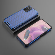 For Xiaomi Note 12S 4G Global Shockproof Honeycomb PC + TPU Phone Case(Blue)