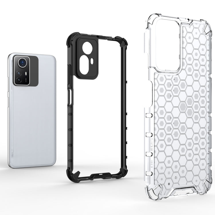 For Xiaomi Note 12S 4G Global Shockproof Honeycomb PC + TPU Phone Case(Blue)