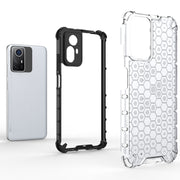For Xiaomi Note 12S 4G Global Shockproof Honeycomb PC + TPU Phone Case(Blue)