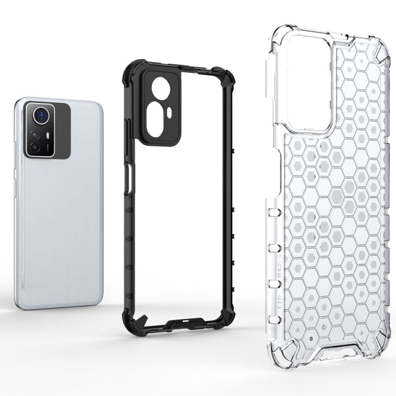 For Xiaomi Note 12S 4G Global Shockproof Honeycomb PC + TPU Phone Case(Blue)