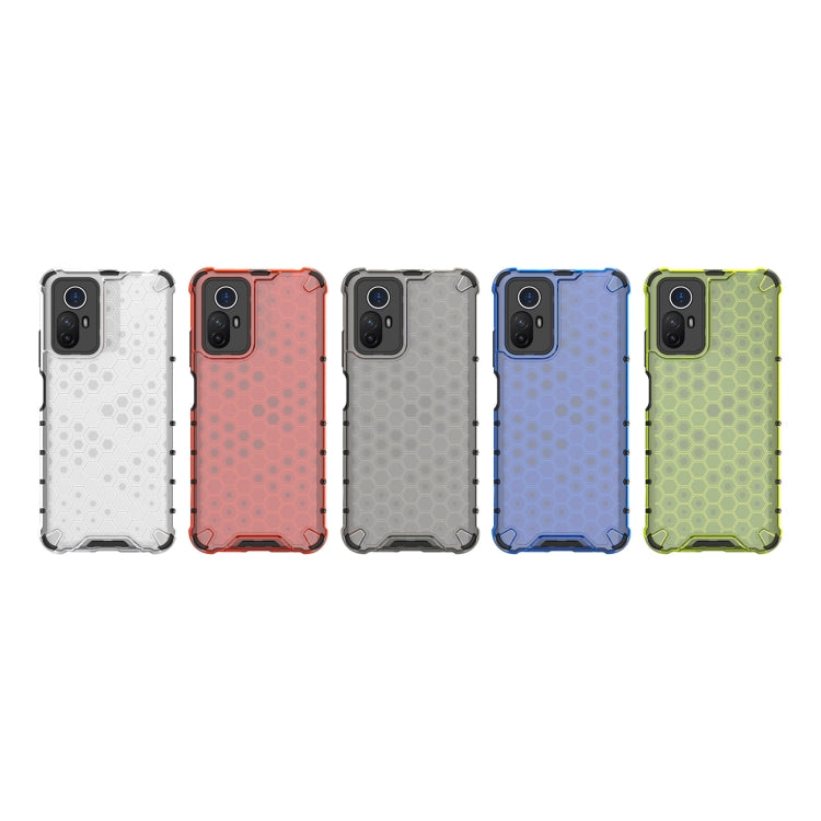 For Xiaomi Note 12S 4G Global Shockproof Honeycomb PC + TPU Phone Case(Blue)
