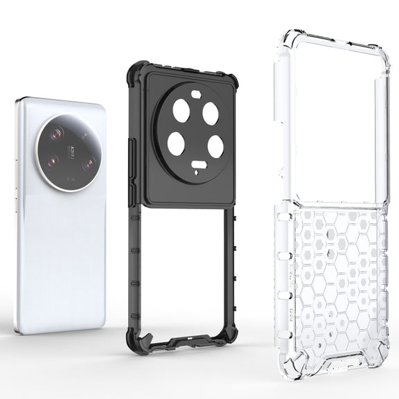 For Xiaomi 13 Ultra Shockproof Honeycomb PC + TPU Phone Case(Blue)