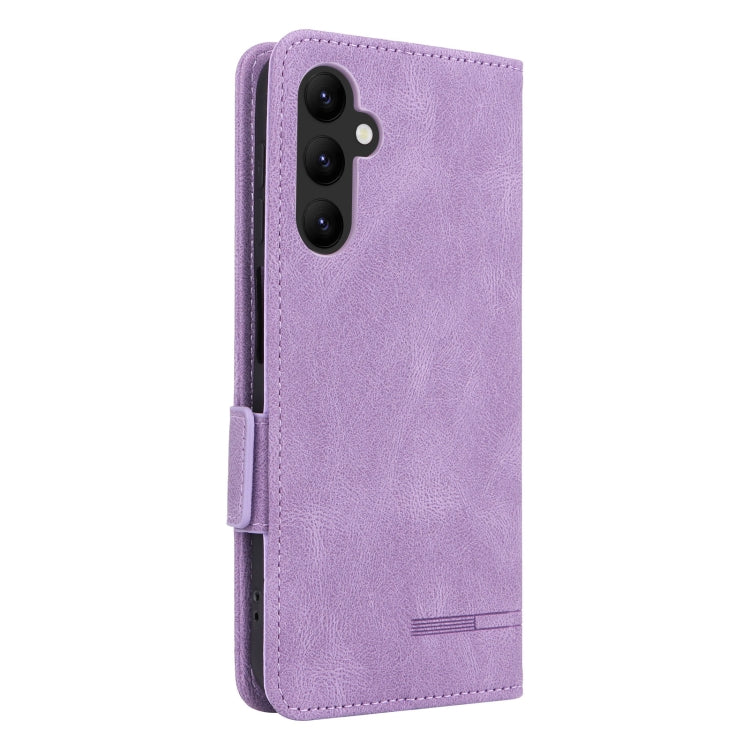 For Samsung Galaxy A25 5G Magnetic Clasp Leather Phone Case(Purple)