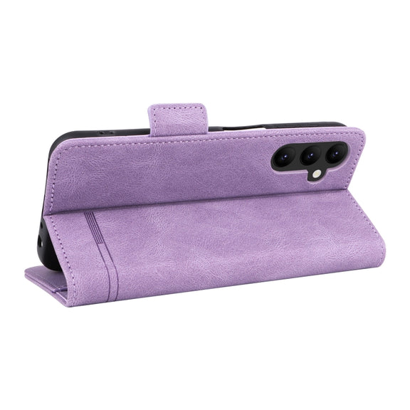 For Samsung Galaxy A25 5G Magnetic Clasp Leather Phone Case(Purple)
