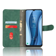 For TCL 40 XE 5G Skin Feel Magnetic Flip Leather Phone Case(Green)