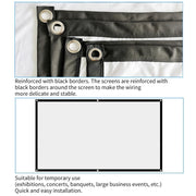 Simple Folding Thin Polyester Projector Film Curtain, Size:180 inch 16:9