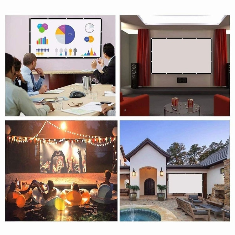 Simple Folding Thin Polyester Projector Film Curtain, Size:150 inch 16:9