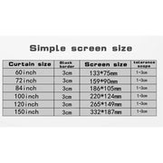 Simple Folding Thin Polyester Projector Film Curtain, Size:150 inch 16:9