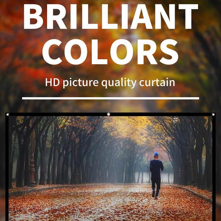 Simple Folding Thin Polyester Projector Film Curtain, Size:150 inch 16:9