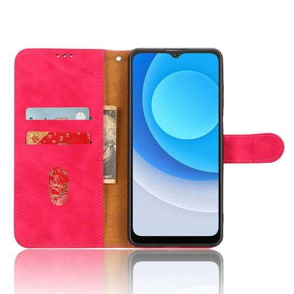For Blackview A53 Pro Skin Feel Magnetic Flip Leather Phone Case(Rose Red)