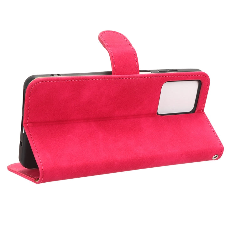 For Blackview A53 Pro Skin Feel Magnetic Flip Leather Phone Case(Rose Red)