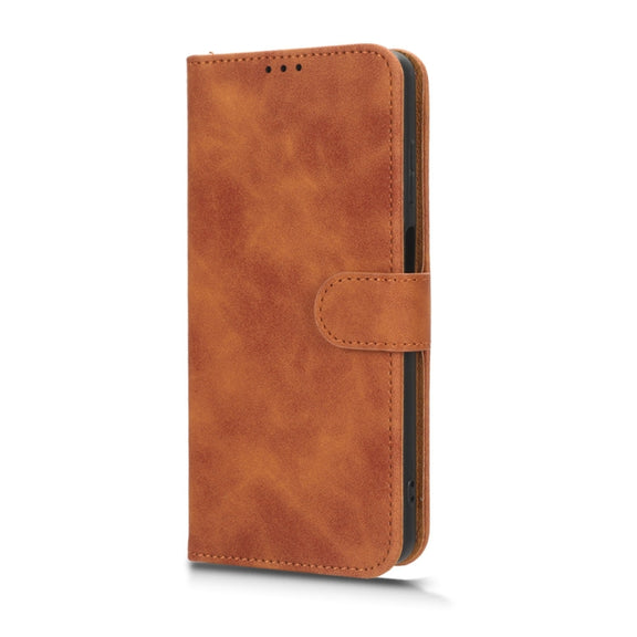 For Blackview A53 Pro Skin Feel Magnetic Flip Leather Phone Case(Brown)