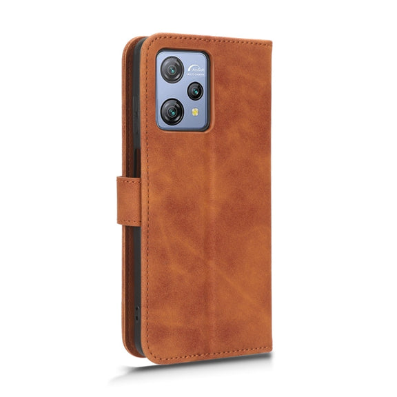 For Blackview A53 Pro Skin Feel Magnetic Flip Leather Phone Case(Brown)
