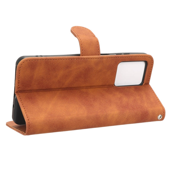For Blackview A53 Pro Skin Feel Magnetic Flip Leather Phone Case(Brown)