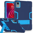 For Lenovo Tab M11/ Xiaoxin Pad 11 2024 Contrast Color Silicone Hybrid PC Tablet Case with Holder(Navy Blue) - Lenovo by PMC Jewellery | Online Shopping South Africa | PMC Jewellery | Buy Now Pay Later Mobicred