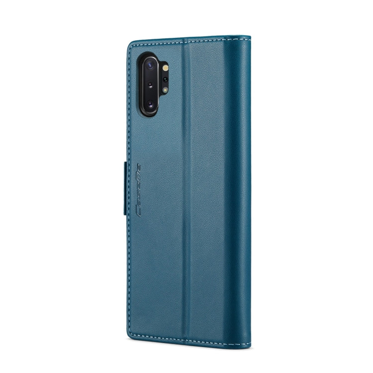 For Samsung Galaxy Note10+ CaseMe 023 Butterfly Buckle Litchi Texture RFID Anti-theft Leather Phone Case(Blue)