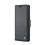 For Samsung Galaxy S10+ CaseMe 023 Butterfly Buckle Litchi Texture RFID Anti-theft Leather Phone Case(Black)