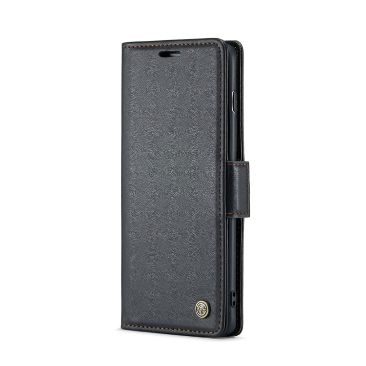 For Samsung Galaxy S10+ CaseMe 023 Butterfly Buckle Litchi Texture RFID Anti-theft Leather Phone Case(Black)