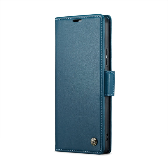 For Samsung Galaxy A54 5G CaseMe 023 Butterfly Buckle Litchi Texture RFID Anti-theft Leather Phone Case(Blue)
