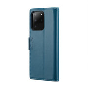 For Samsung Galaxy S20 Ultra CaseMe 023 Butterfly Buckle Litchi Texture RFID Anti-theft Leather Phone Case(Blue)