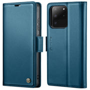 For Samsung Galaxy S20 Ultra CaseMe 023 Butterfly Buckle Litchi Texture RFID Anti-theft Leather Phone Case(Blue)