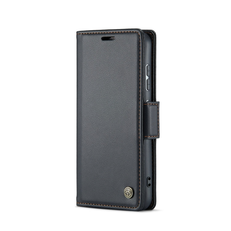 For Samsung Galaxy S24+ CaseMe 023 Butterfly Buckle Litchi Texture RFID Anti-theft Leather Phone Case(Black)