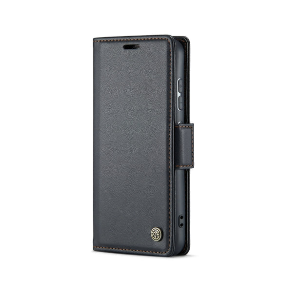 For Samsung Galaxy S24+ CaseMe 023 Butterfly Buckle Litchi Texture RFID Anti-theft Leather Phone Case(Black)