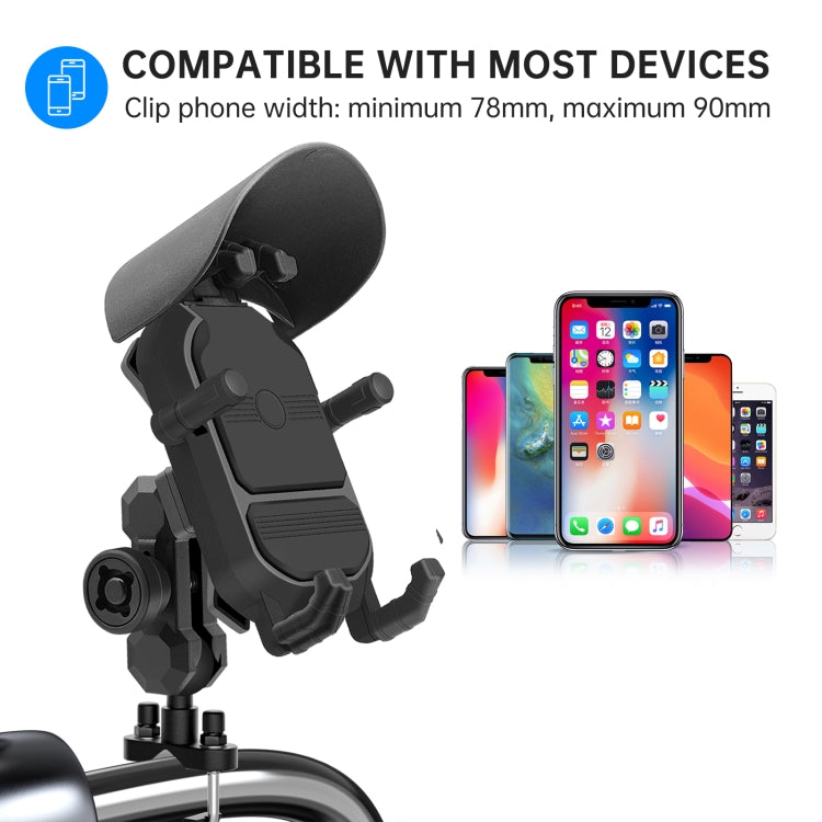WUPP CS-1848A2 Motorcycle Shock Absorption Riding Phone Holder, Style:Handlebars