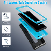 For TCL Tab 8 LE / WiFi Contrast Color Silicone Hybrid PC Tablet Case with Holder(Black Blue)