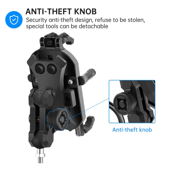 WUPP ZH-1848A2 Motorcycle Shock Absorption Riding Phone Navigation Holder, Style:M10 Ball Joint
