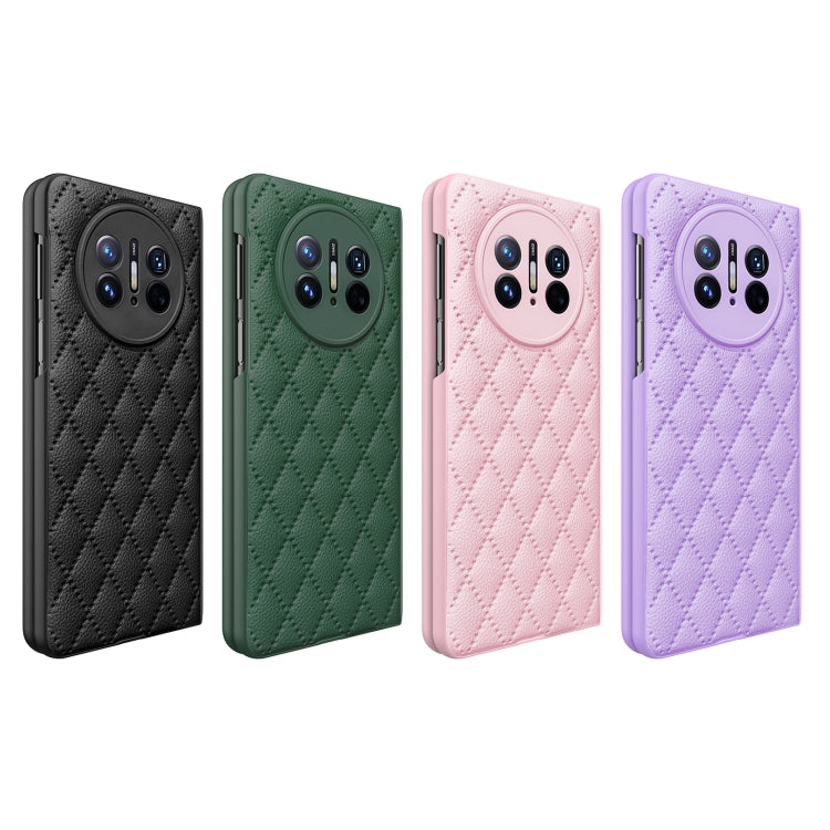 For Huawei Mate X3 Diamond Lattice Integrated Leather Phone Case(Pink)