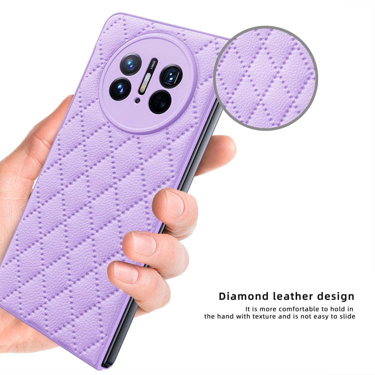 For Huawei Mate X3 Diamond Lattice Integrated Leather Phone Case(Pink)